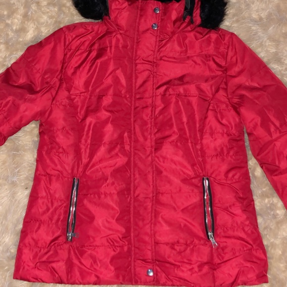 Red Puff Coat - Picture 2 of 2